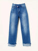 Kvinnors Asymmetriska Raka Jeans