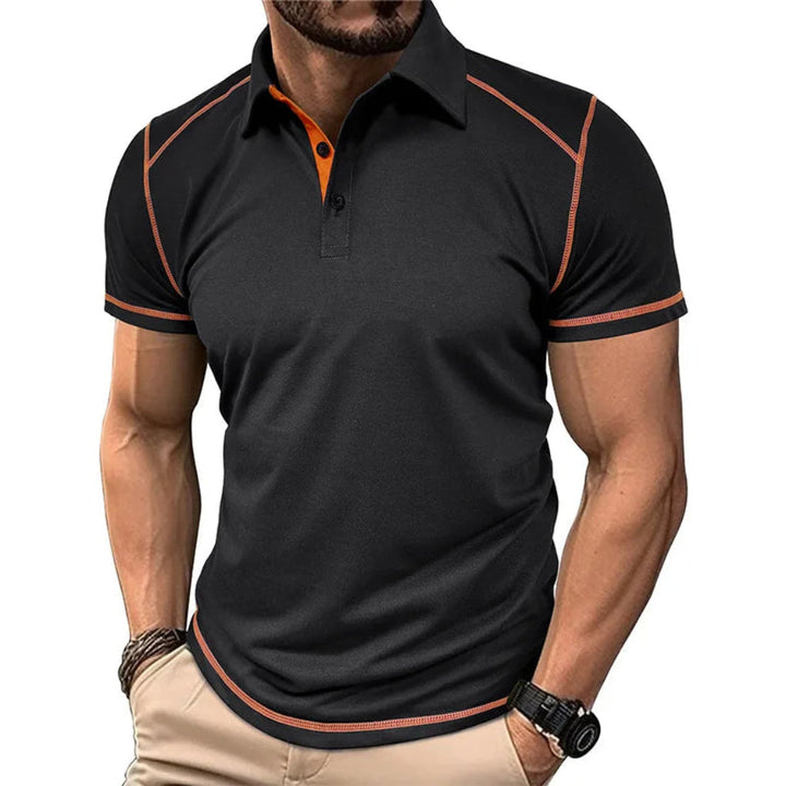 Linje Stil Polo Skjorta för Män