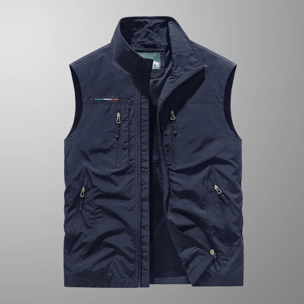 Andningsbar Multi-Pocket Väst för Män
