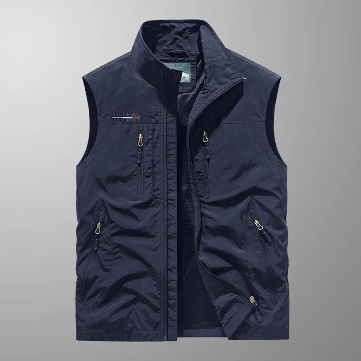 Andningsbar Multi-Pocket Väst för Män