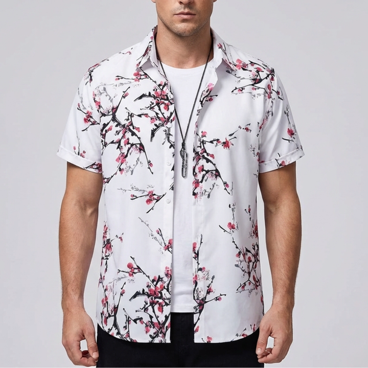 3D Blomtryck Hawaiian Skjorta för Män
