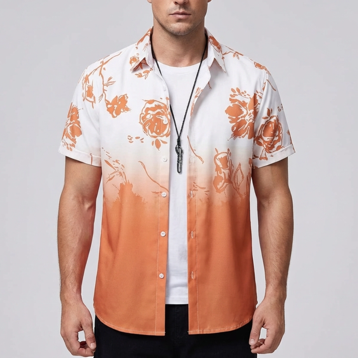 3D Blomtryck Hawaiian Skjorta för Män