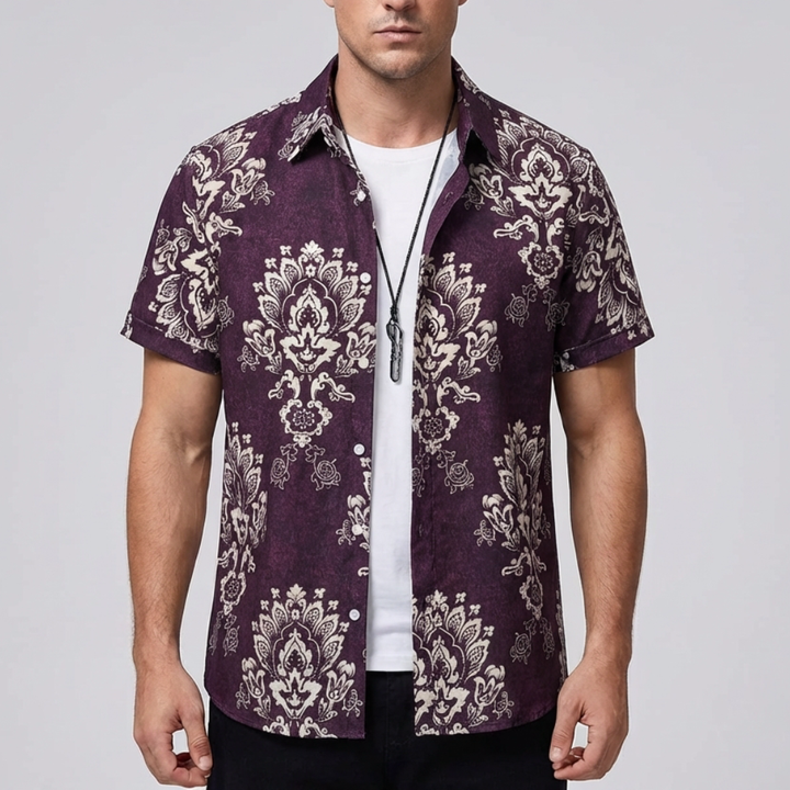 3D Blomtryck Hawaiian Skjorta för Män