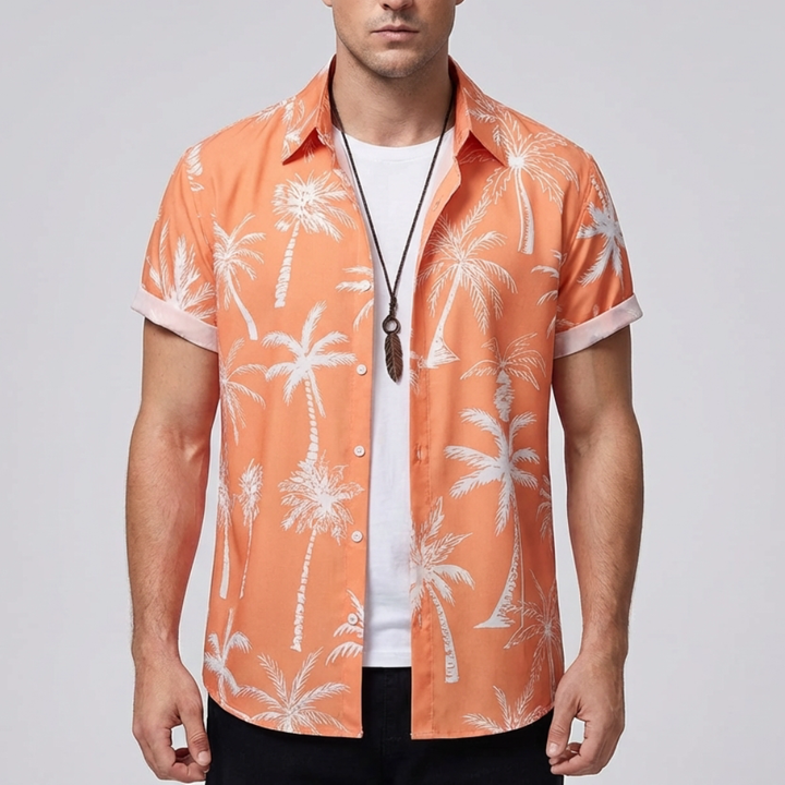3D Blomtryck Hawaiian Skjorta för Män