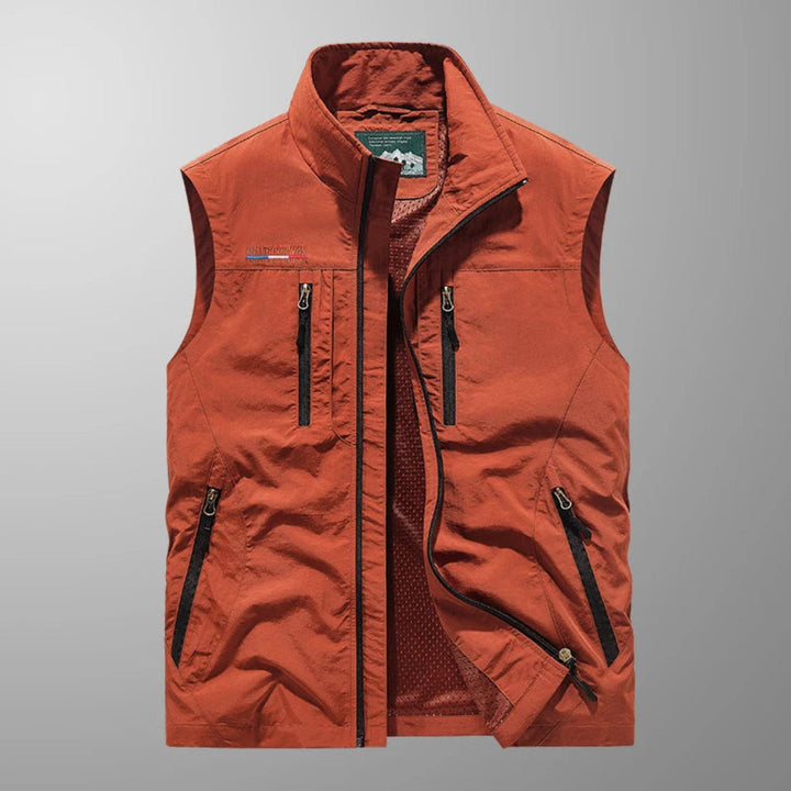 Andningsbar Multi-Pocket Väst för Män