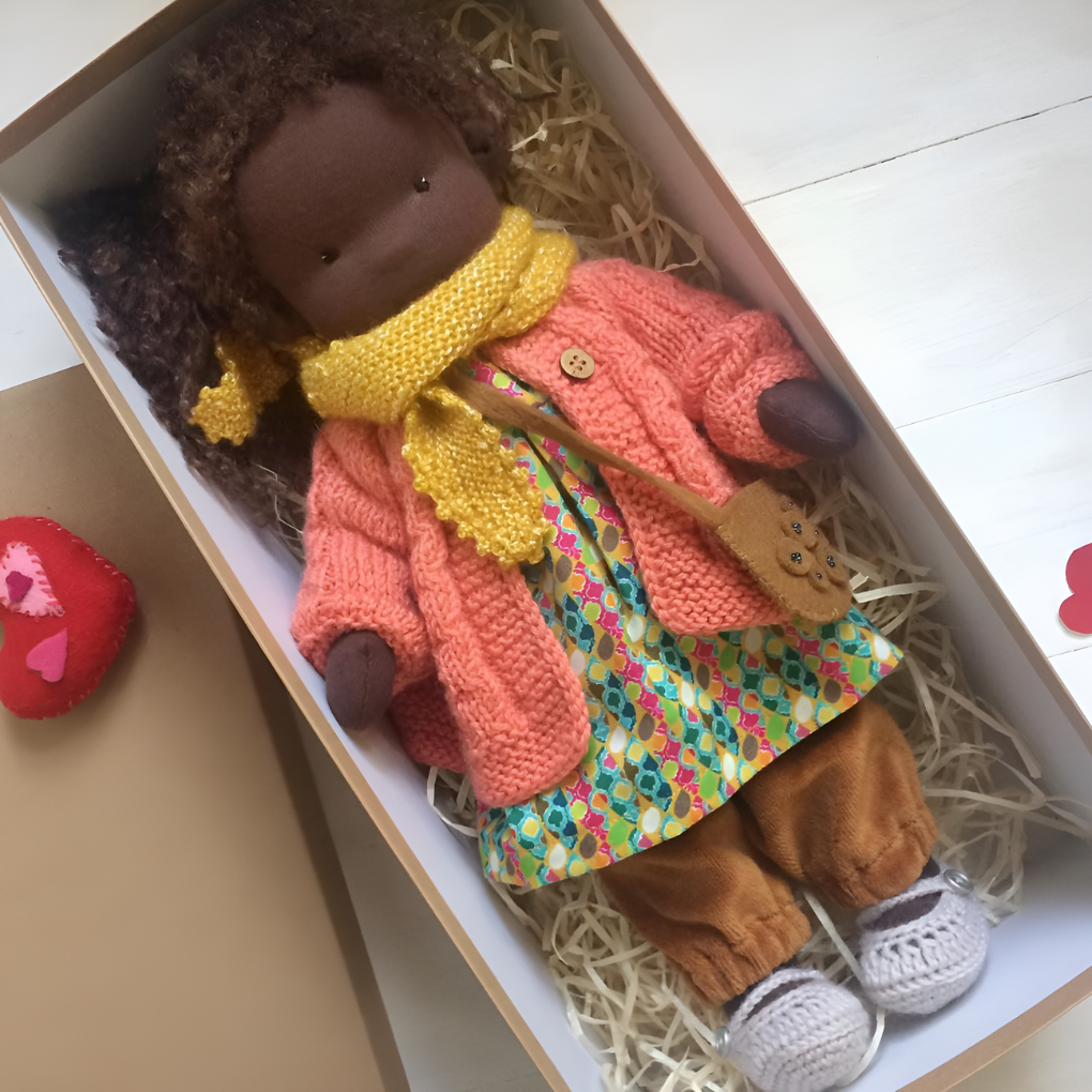Handgjord Waldorf Kramdoll