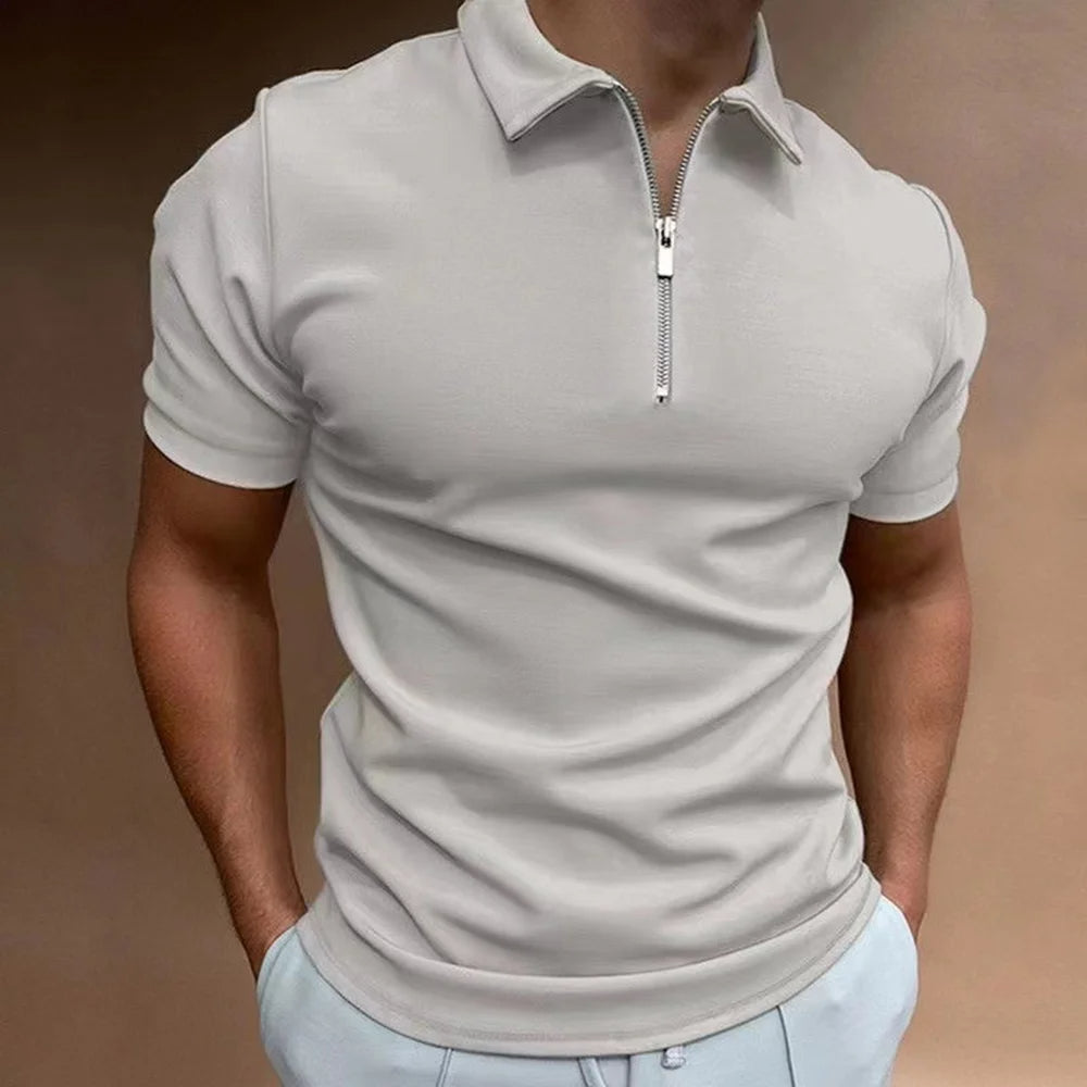 Modern Sophistication - Dragkedja Krage Polo för Män