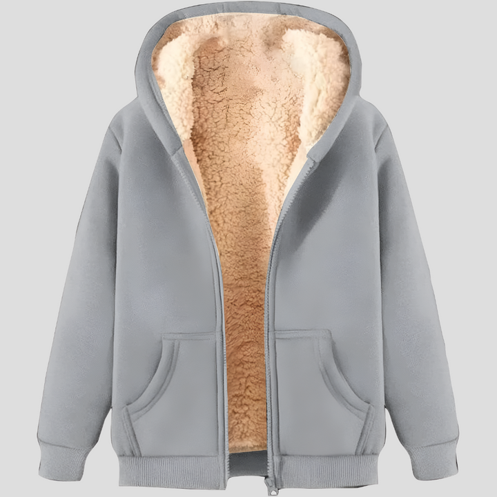 Varmhet Fleecefodrad Vinter Hoodie Jacka för Män