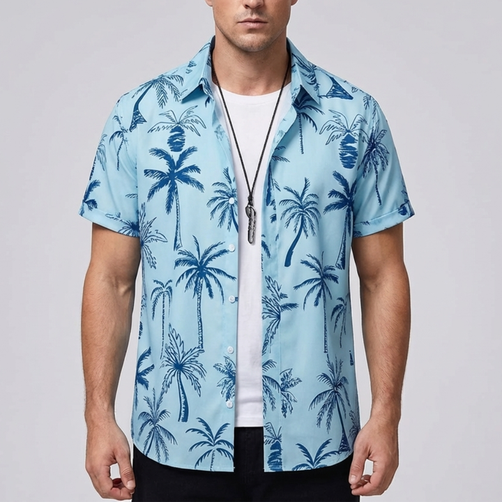 3D Blomtryck Hawaiian Skjorta för Män