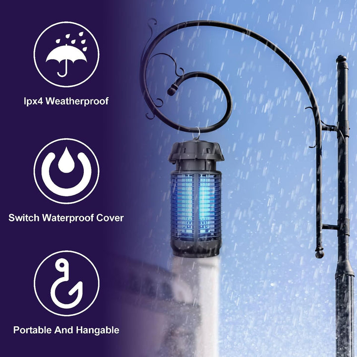 Elektrischer Insektenvernichter mit 20W UV-Licht und 4200V Netz, IPX4 wasserdicht – Zeytra