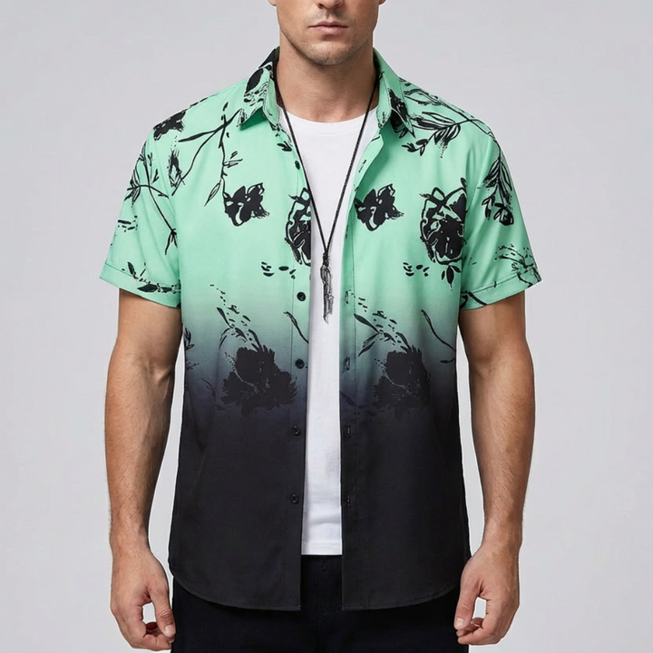 3D Blomtryck Hawaiian Skjorta för Män