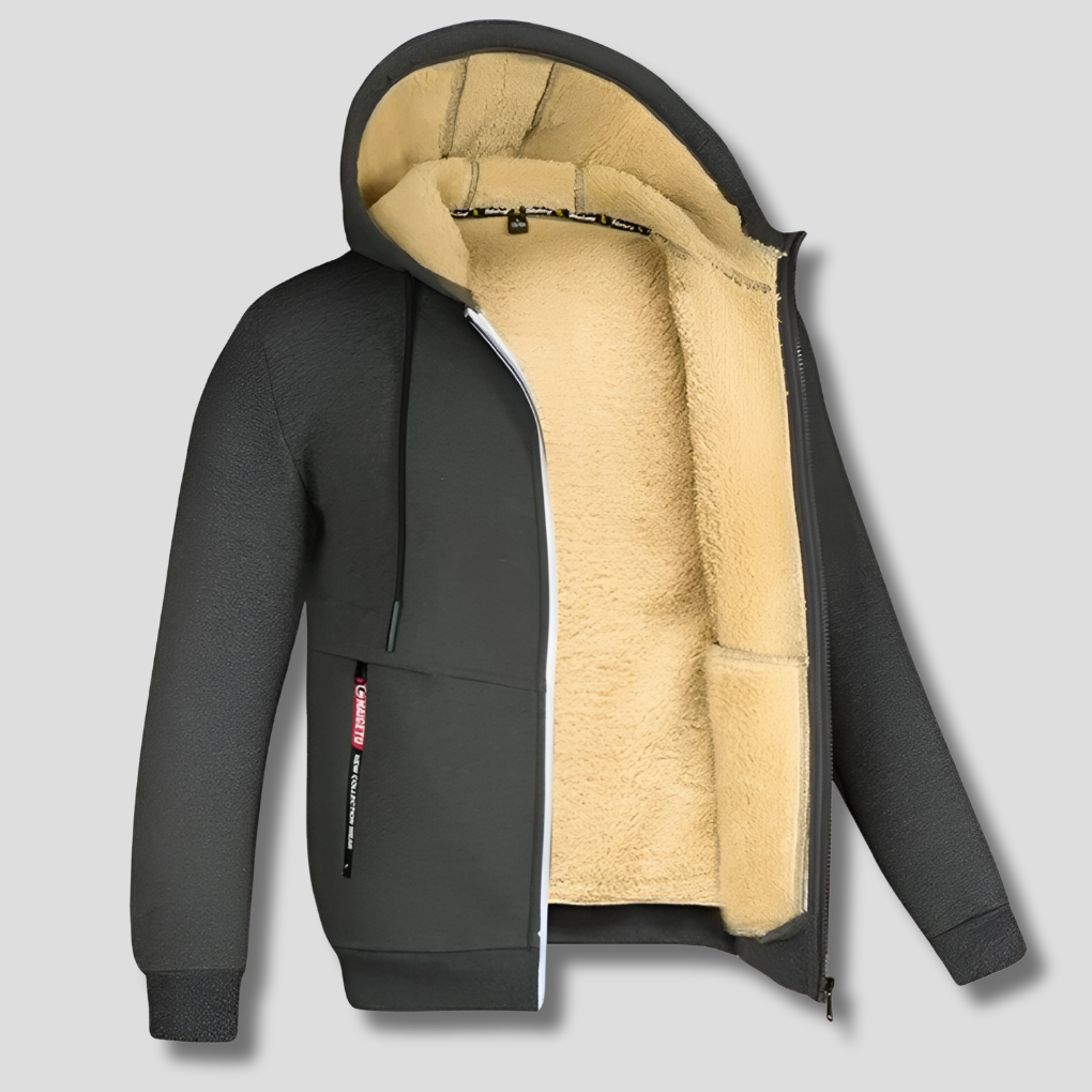 Fleece Pullover med Fårfoder för Män