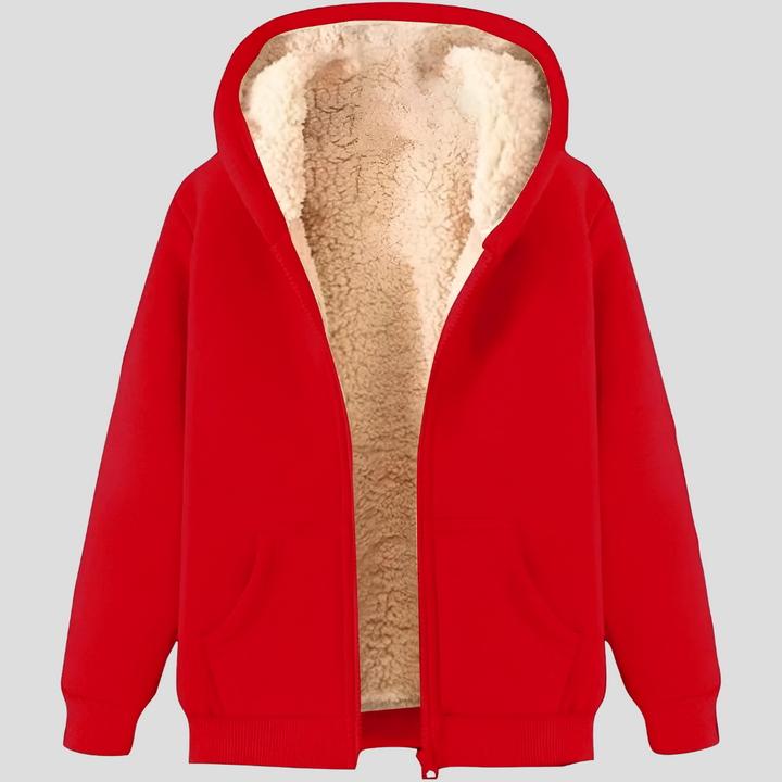 Varmhet Fleecefodrad Vinter Hoodie Jacka för Män