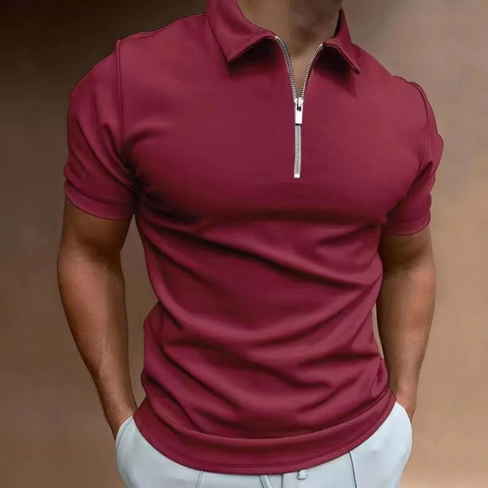 Modern Sophistication - Dragkedja Krage Polo för Män