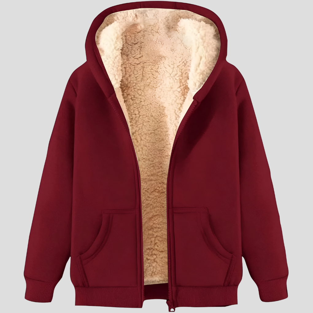 Varmhet Fleecefodrad Vinter Hoodie Jacka för Män