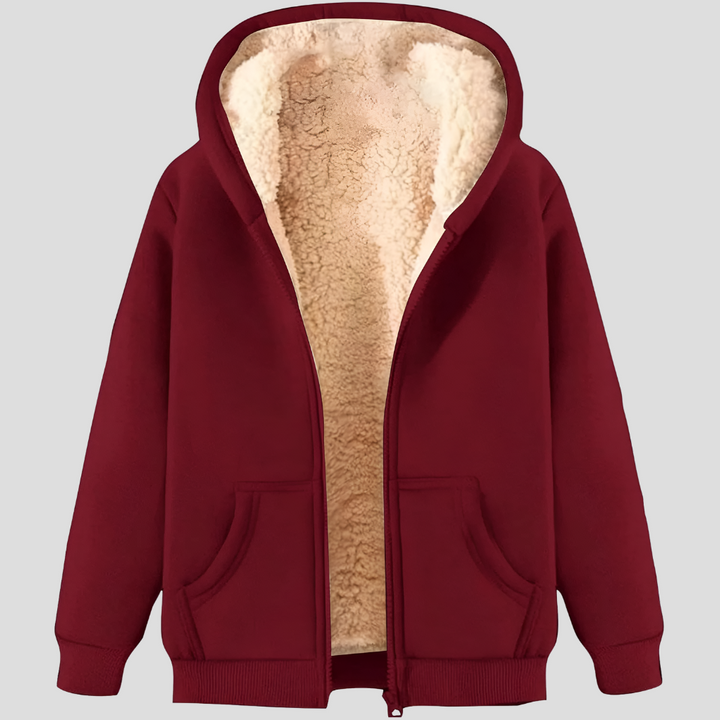 Varmhet Fleecefodrad Vinter Hoodie Jacka för Män