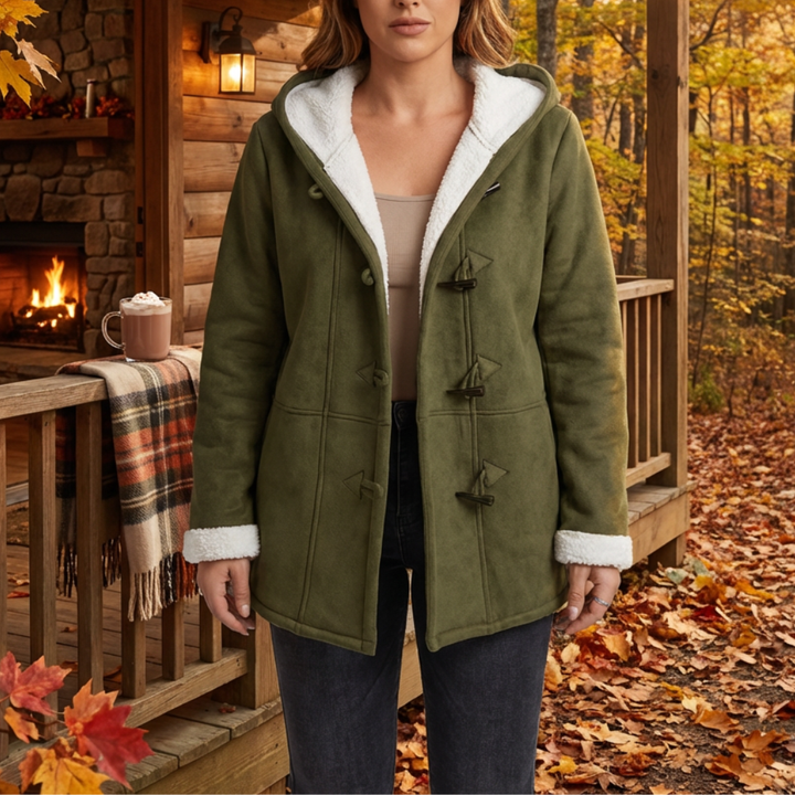 Hooded Toggle-Front Kvinnors Kappa