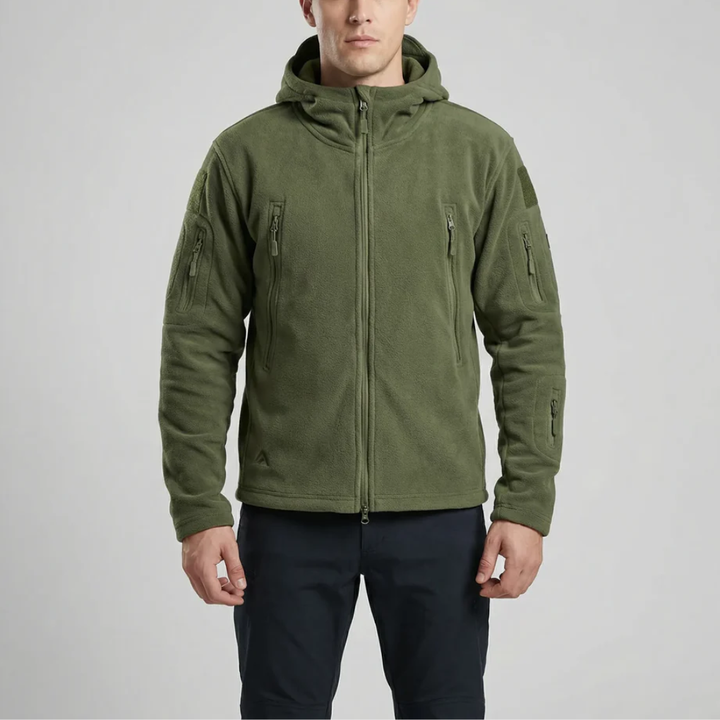 Hooded Full-Zip Fleece Jacket För Män