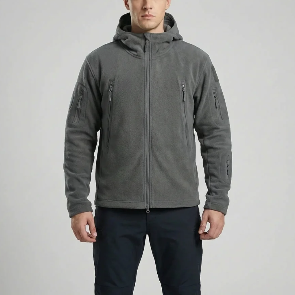 Hooded Full-Zip Fleece Jacket För Män