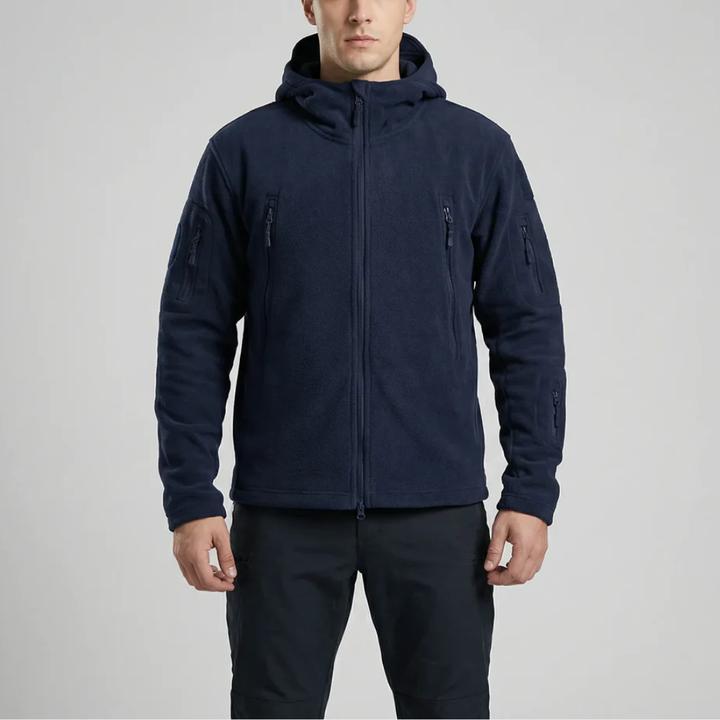 Hooded Full-Zip Fleece Jacket För Män