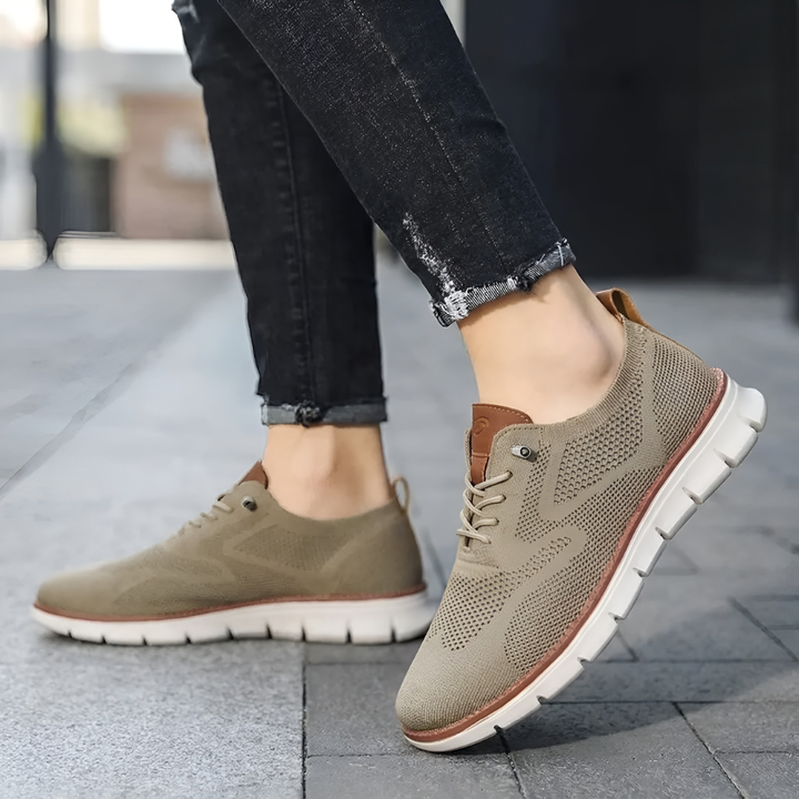 Andningsbar Vevad Mesh Snörning Sneaker för Kvinnor