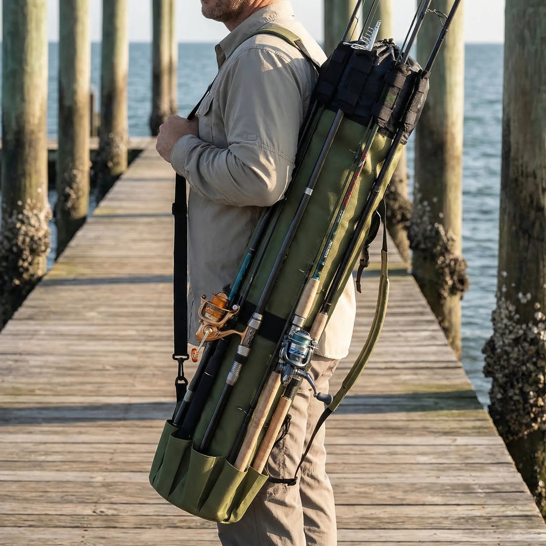 Anglerpak - Multi-Compartment Fishing Rod Carry Bag