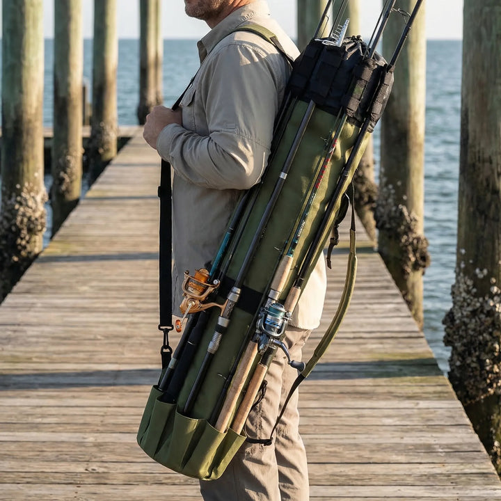 Anglerpak - Multi-Compartment Fishing Rod Carry Bag
