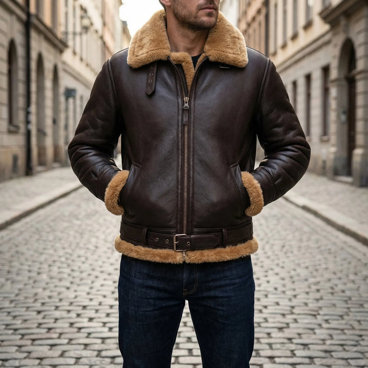 Arktova - Shearling-Lined Aviator Jacket