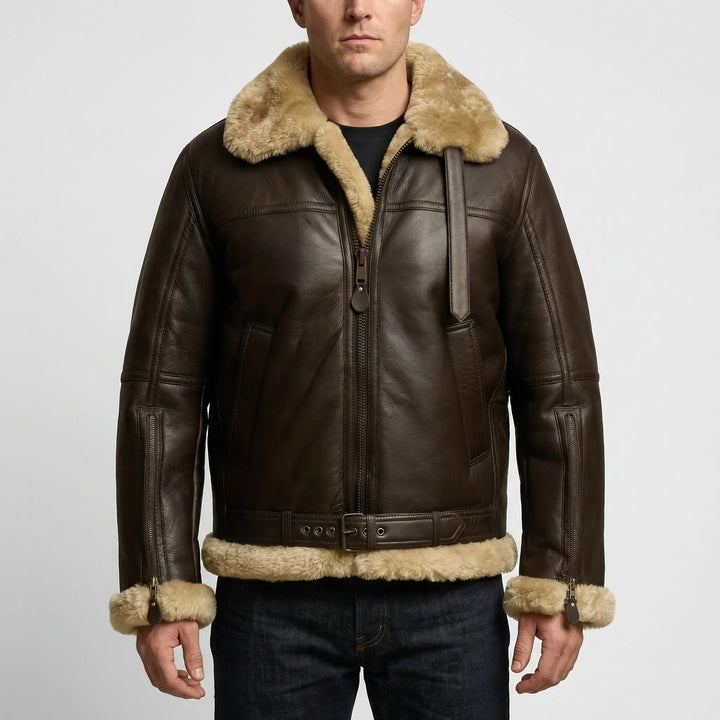 Arktova - Shearling-Lined Aviator Jacket