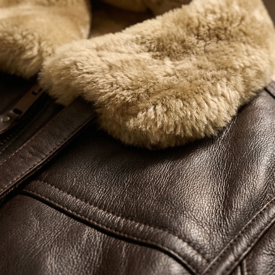 Arktova - Shearling-Lined Aviator Jacket