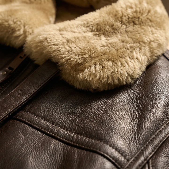 Arktova - Shearling-Lined Aviator Jacket