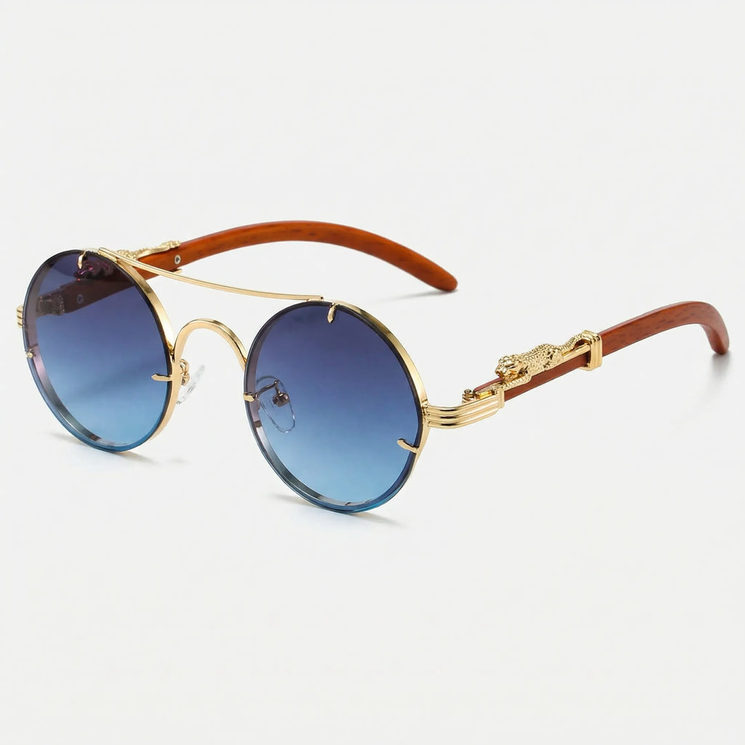 Auralynx - Round Frame Vintage-Inspired Fashion Sunglasses