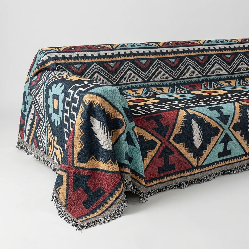 Aztrava - Aztec Geometric Patterned Sofa Cover