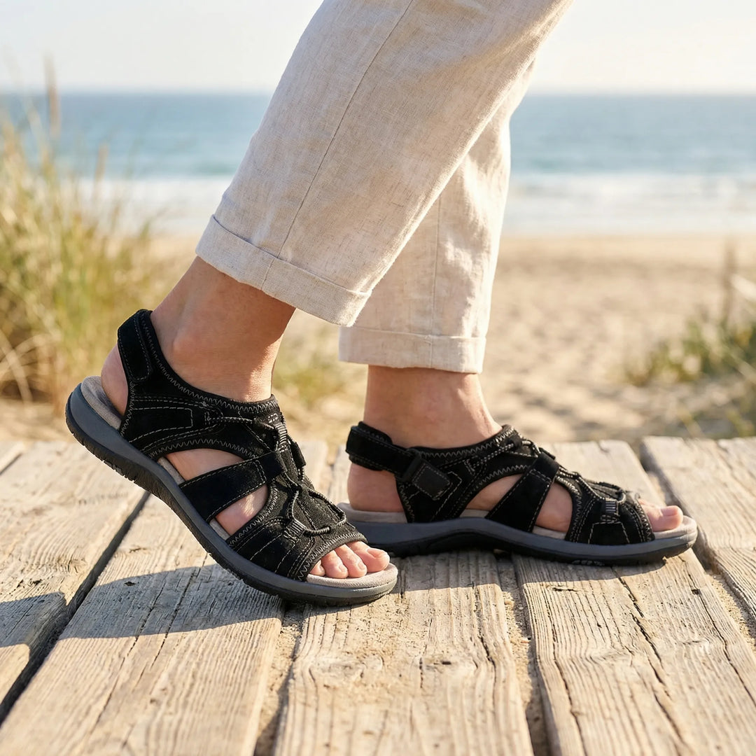 Beachway - Slip-On Flat Strap Sandal
