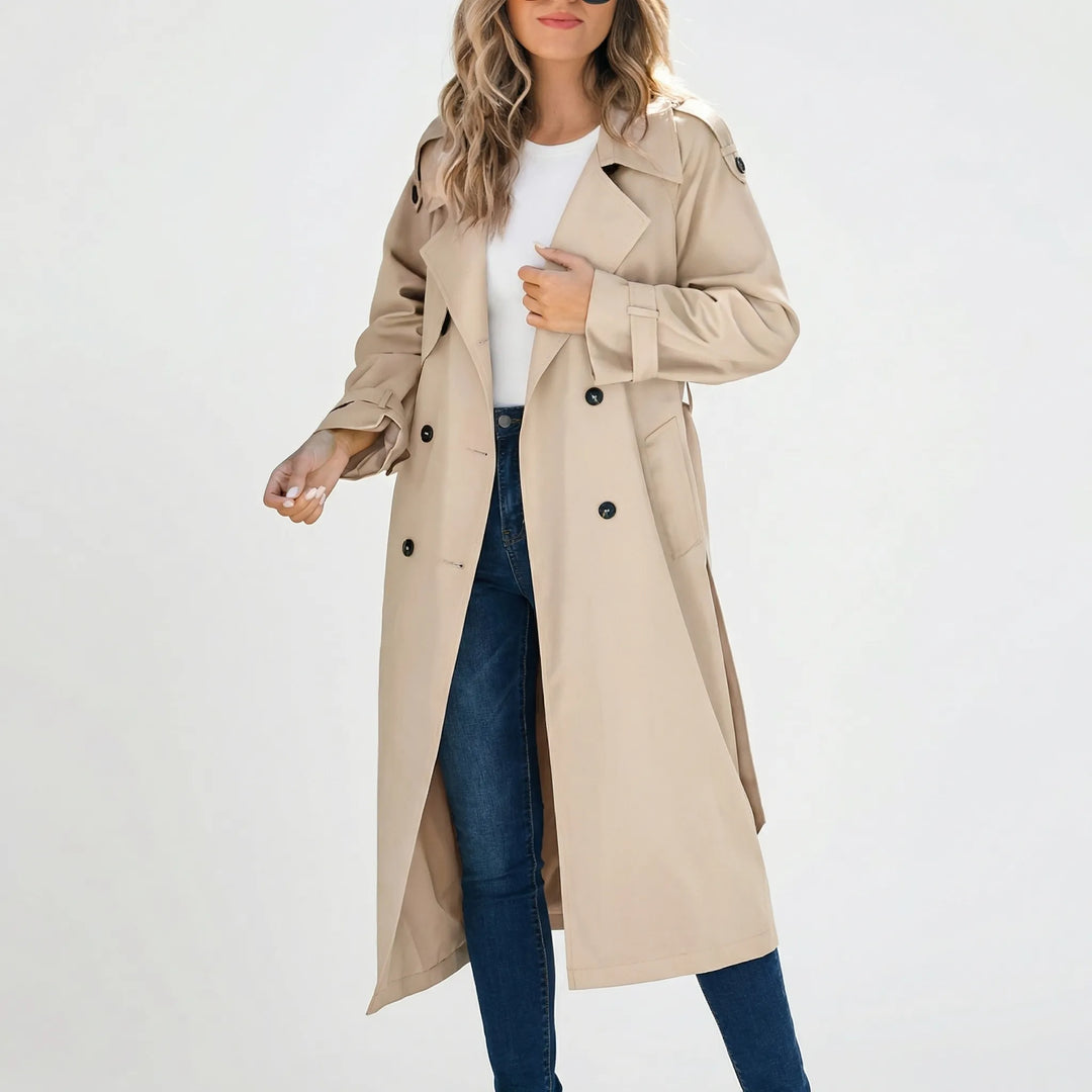 Bellarex - Double-Breasted Belted Trench Coat