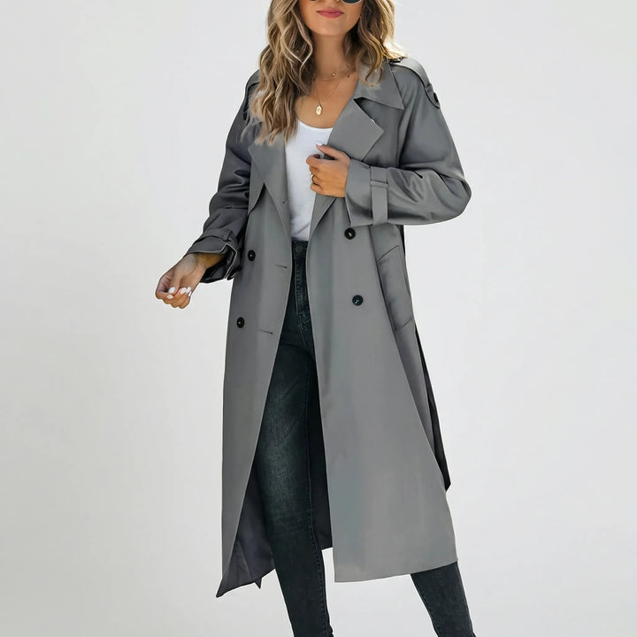 Bellarex - Double-Breasted Belted Trench Coat