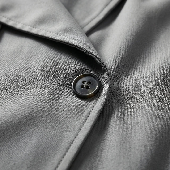 Beltressa - Long Double-Breasted Trench Coat