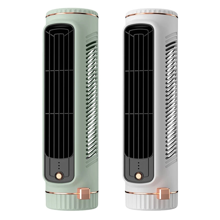 Turmventilator ohne Rotorblätter, tragbar – Leiser USB Akku Ventilator, Mini Luftkühler