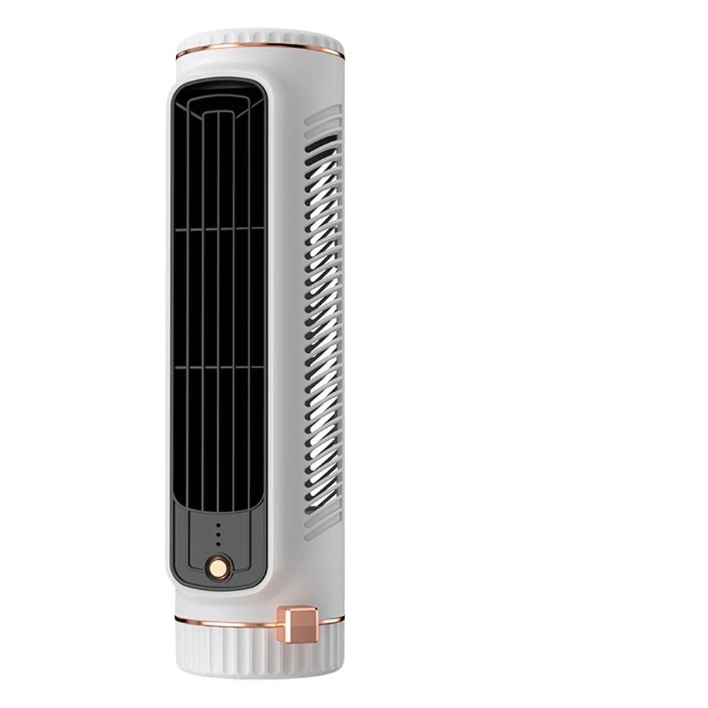 Turmventilator ohne Rotorblätter, tragbar – Leiser USB Akku Ventilator, Mini Luftkühler