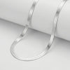 Platt Bladkedja Silverhalsband