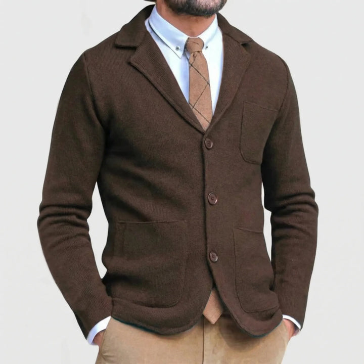 BlazKnox - Knitted Notch Lapel Blazer
