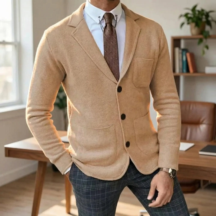 BlazKnox - Knitted Notch Lapel Blazer