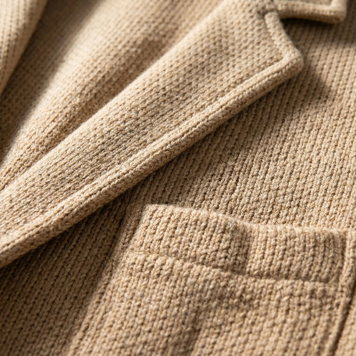 BlazKnox - Knitted Notch Lapel Blazer