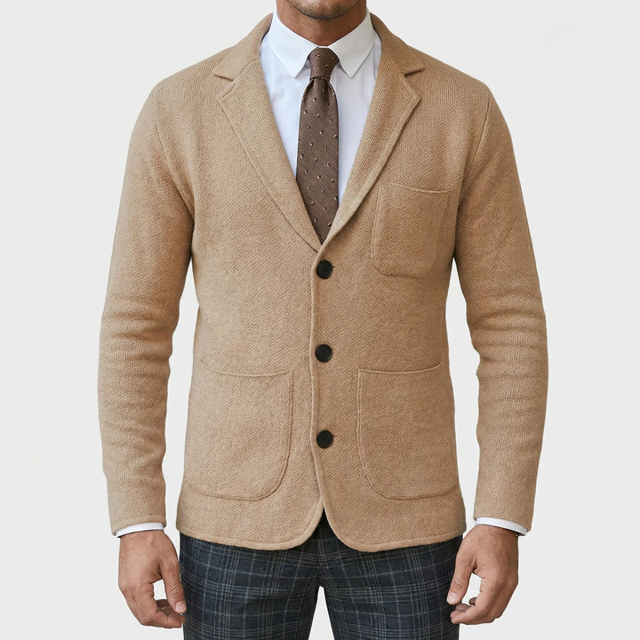 BlazKnox - Knitted Notch Lapel Blazer