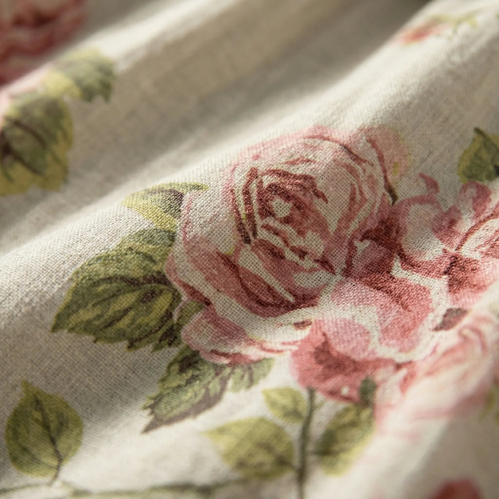 Blosoria - Vintage Floral Print Midi Dress