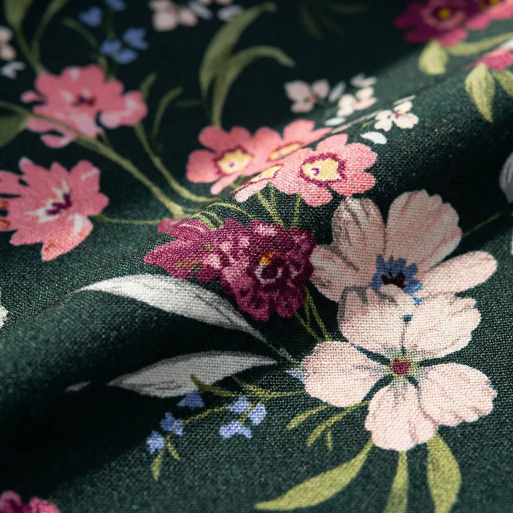 Blossenta - Long Sleeve Floral Button-Down Blouse