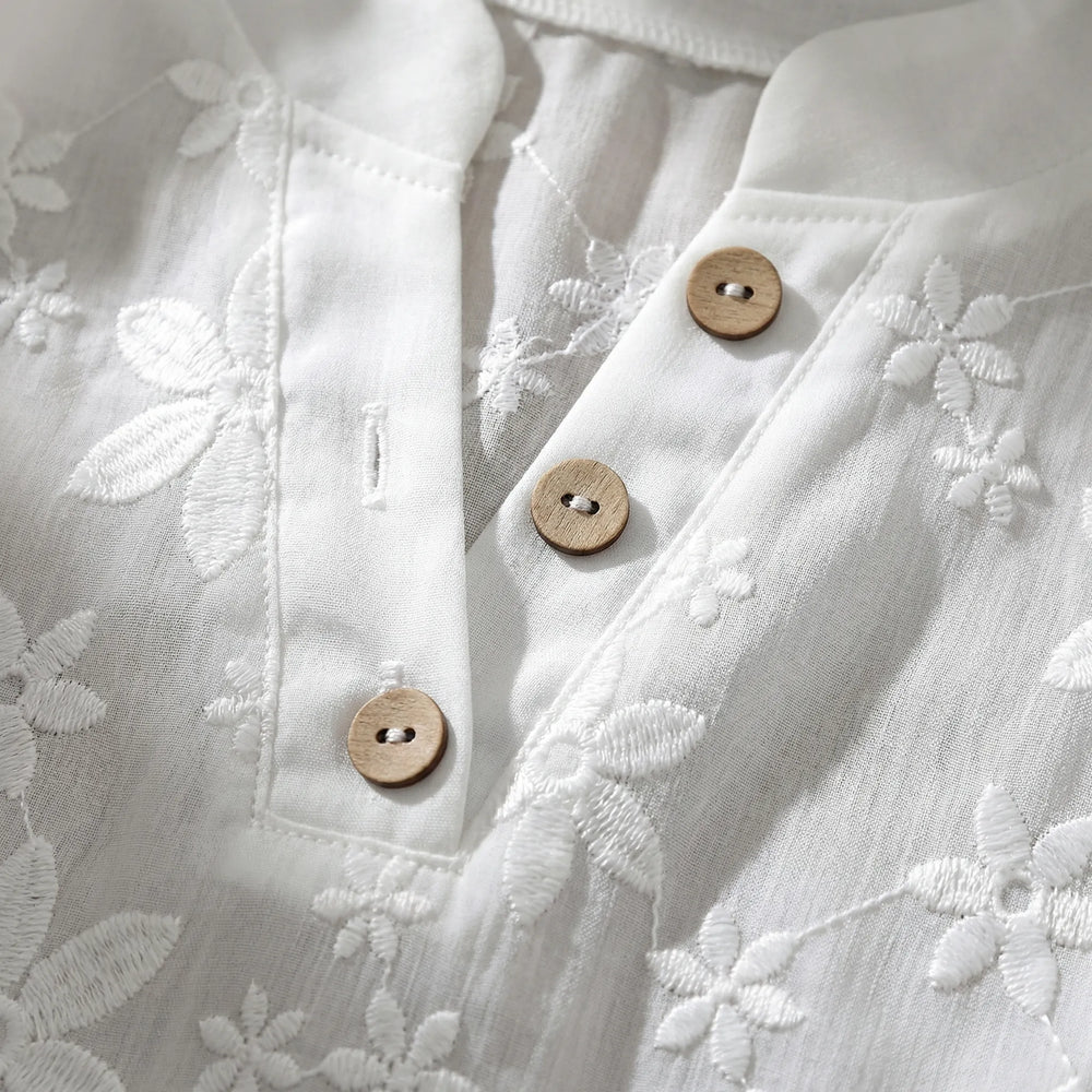 Blossomwing - Loose-Fit Floral Batwing Blouse