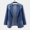 Urban Edge Denim Blazer med Klassisk Passform