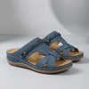 Bohemiska Wedge Glida-På Sandaler för Kvinnor