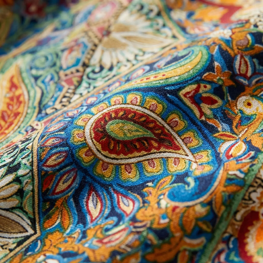 Boholux - Floral Print Kimono Shirt And Shorts Set
